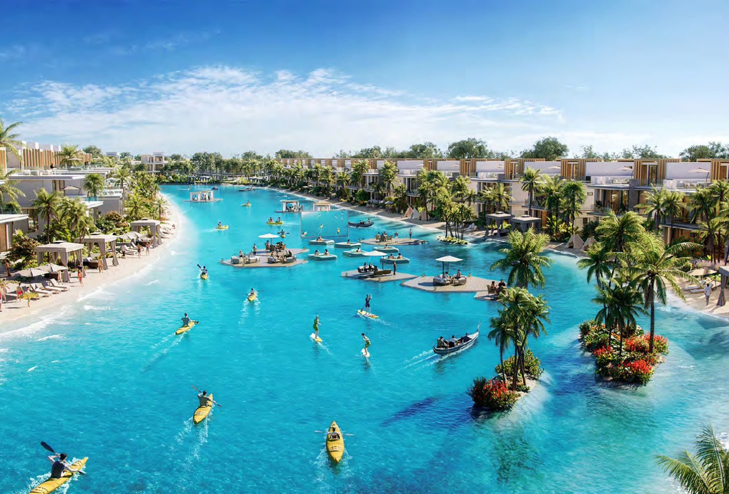 Luxurious villa with lagoon views at DAMAC Islands, Dubailand.