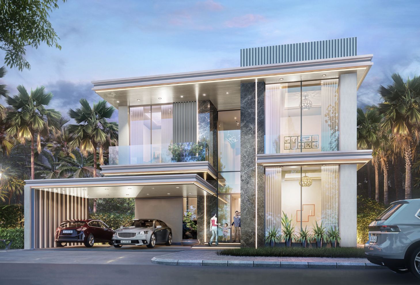 Luxurious villa with lagoon views at DAMAC Islands, Dubailand.